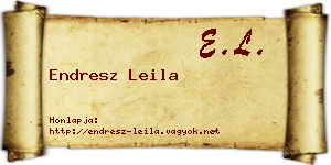 Endresz Leila névjegykártya